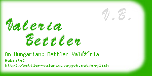 valeria bettler business card